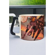 Zipzap Apex Legends Baskılı Seramik Lüks Kupa (1 Adet) Özel Siyah Kulp Dalga Kulp V2D