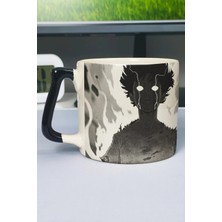 Zipzap Mob Psycho 100 Anime Baskılı Seramik Lüks Kupa (1 Adet) Özel Siyah Kulp Dalga Kulp V1D