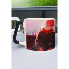 Zipzap Jujutsu Kaisen Anime Baskılı Seramik Lüks Kupa (1 Adet) Özel Siyah Kulp Dalga Kulp V4D