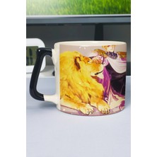 Zipzap Ginga Eiyuu Densetsu Anime Baskılı Seramik Lüks Kupa (1 Adet) Özel Siyah Kulp Dalga Kulp V5D