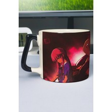 Zipzap Mirai Nikki Anime Baskılı Seramik Lüks Kupa (1 Adet) Özel Siyah Kulp Dalga Kulp V1D