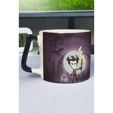 Zipzap Don't Starve Baskılı Seramik Lüks Kupa (1 Adet) Özel Siyah Kulp Dalga Kulp V4D