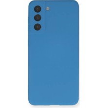 A-Luxe Newface Samsung Galaxy S21 Fe Kılıf Nano Içi Kadife Silikon - Mavi