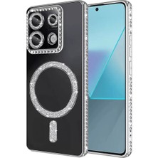A-Luxe Newface Xiaomi Redmi Note 13 Pro 4g Joke Simli Magneticsafe Kılıf - Gümüş