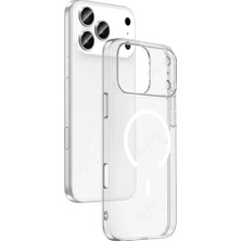 A-Luxe Newface Apple iPhone 17 Pro Max Combo Sert Şeffaf Magsafe Kapak - Şeffaf