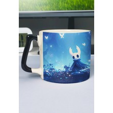 Zipzap Hollow Knight Baskılı Seramik Lüks Kupa (1 Adet) Özel Siyah Kulp Dalga Kulp V4D