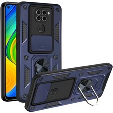 Esplendor Newface Xiaomi Redmi Note 9 4g Kılıf Pars Lens Yüzüklü Silikon - Lacivert