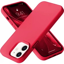 A-Luxe Newface Apple iPhone 12 Kılıf Nano Içi Kadife Silikon - Kırmızı