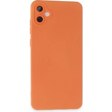 A-Luxe Newface Samsung Galaxy A05 Kılıf Nano Içi Kadife Silikon - Turuncu