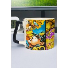 Zipzap Jojo No Kimyou Na Bouken Part Genel Anime Baskılı Seramik Lüks Kupa (1 Adet) Özel Siyah Kulp Dalga Kulp V4D