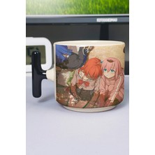 Zipzap Bocc Hi The Rock! Anime Baskılı Seramik Lüks Kupa (1 Adet) T Şeklinde Özel Siyah Kulp Dalga Kulp V2T