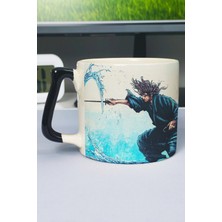 Zipzap Vagabond Anime Baskılı Seramik Lüks Kupa (1 Adet) Özel Siyah Kulp Dalga Kulp V4D