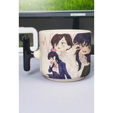 Zipzap Boku No Kokoro No Yabai Yatsu Anime Baskılı Seramik Lüks Kupa (1 Adet) T Şeklinde Özel Siyah Kulp Dalga Kulp V5T