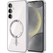 Esplendor Newface Samsung Galaxy S24 Kılıf Kross Magneticsafe Kapak - Gümüş