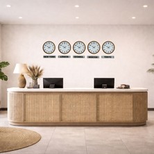 Nikaa Shop Sunrise Turuncu 36 cm 5 Li Tabelalı Dünya Saatleri