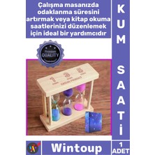 Wintoup #kumsaati Dekoratif Cam Modern Ofis Masaüstü Aksesuar Retro Estetik Şık Ahşap Tasarım 3'lü Kum Saati