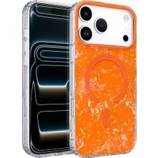 Esplendor Onegif Apple iPhone 17 Pro Max Mila Dalgalı Magsafe Kapak - Turuncu