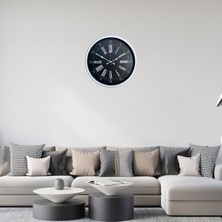 Nikaa Shop Beyaz Elegant Tasarım 52 cm Metal Duvar Saati
