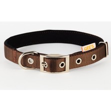 Gees Köpek Boyun Tasması 2X32-42 cm Kahverengi