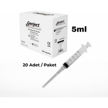 Labbakkal Steril Enjektör 5 cc 3 Parça 20 Adet – Tek Kullanımlık Luer Slip Şırınga