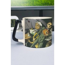 Zipzap Deadman Wonderland Anime Baskılı Seramik Lüks Kupa (1 Adet) Özel Siyah Kulp Dalga Kulp V2D