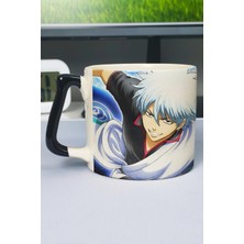 Zipzap Gintama Anime Baskılı Seramik Lüks Kupa (1 Adet) Özel Siyah Kulp Dalga Kulp V4D