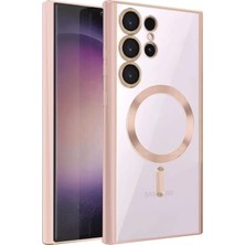 Vuralsin38 Newface Samsung Galaxy S24 Ultra Kılıf Kross Magneticsafe Kapak - Rose