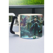 Zipzap Guimi Zhi Zhu Anime Baskılı Seramik Lüks Kupa (1 Adet) Özel Siyah Kulp Dalga Kulp V3D
