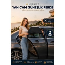 2 Adet Araç Yan Cam Güneşlik Perde Uv Korumalı Esnek Oto Cam Gölgelik Tüm Araçlara Uyumlu