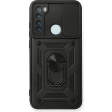 AKM Newface Xiaomi Redmi Note 8 Kılıf Pars Lens Yüzüklü Silikon - Siyah
