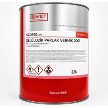 İBAVET Ibavet Selülozik Parlak Vernik Şeffaf 2.5 Lt