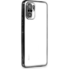 AKM Newface Xiaomi Redmi Note 10 Kılıf Razer Lensli Silikon - Siyah