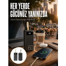 Tech Butiq Powerbank 60.000 Mah Taşınabilir Şarj Hızlı El Fenerli Dijital Göstergeli Yeni Nesil