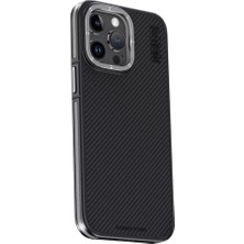 AKM Joko Apple iPhone 15 Pro Max Kılıf Aramid 600D Kevlar Karbon Fiber Magsafe Kapak - Gri