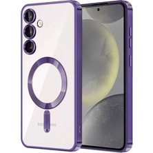 AKM Newface Samsung Galaxy S24 Kılıf Kross Magneticsafe Kapak - Mor