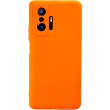 AKM Newface Xiaomi Mi 11T Pro Kılıf Nano Içi Kadife Silikon - Turuncu