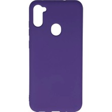 AKM Newface Samsung Galaxy A11 Kılıf Nano Içi Kadife Silikon - Mor