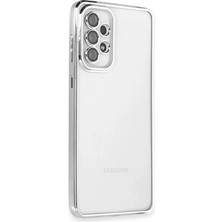 AKM Newface Samsung Galaxy A53 5g Kılıf Razer Lensli Silikon - Gümüş