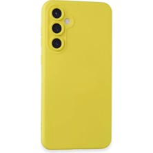 AKM Newface Samsung Galaxy S23 Fe Kılıf Nano Içi Kadife Silikon - Sarı