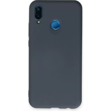 AKM Newface Huawei P20 Lite Kılıf Nano Içi Kadife Silikon - Gri