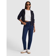 Pierre Cardin Kadın Koyu Mavi Mom High Waist Fit Jean Pantolon 50318031-VR032