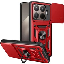 AKM Newface Xiaomi Mi 15T Pro Pars Lens Yüzüklü Silikon - Kırmızı