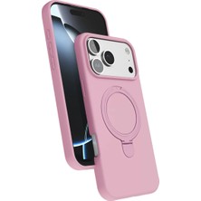 AKM Newface Apple iPhone 17 Pro Regal Magsafe Standlı Kapak - Açık Pembe