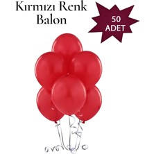 Lotus Party Pastel Kırmızı Renk Balon - Kırmızı Renk Balon 50 Adet