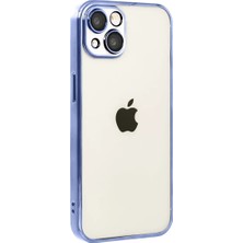 Homestead Newface Apple iPhone 15 Razer Lensli Silikon - Açık Mavi