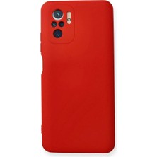 Mentra Online Xiaomi Redmi Note 10 Kılıf Nano Içi Kadife Silikon - Kırmızı