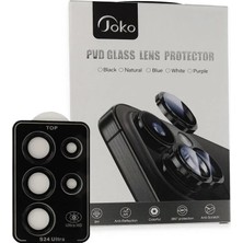 Mentra Online Joko Samsung Galaxy S23 Ultra Pvd Metal Kamera Lens Darbeye Dayanıklı Tam Uyumlu - Siyah
