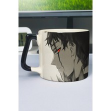 Zipzap Black Clover Anime Baskılı Seramik Lüks Kupa (1 Adet) Özel Siyah Kulp Dalga Kulp V4D