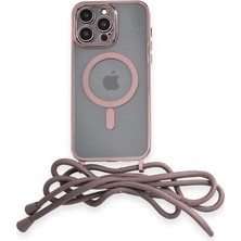 Mentra Online Apple Iphone 14 Pro Kılıf Divo Lazer Askılı Magsafe Kapak - Pembe