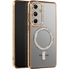 Pazarcan Galaxy A37 5g Joke Simli Magneticsafe Kılıf - Gold